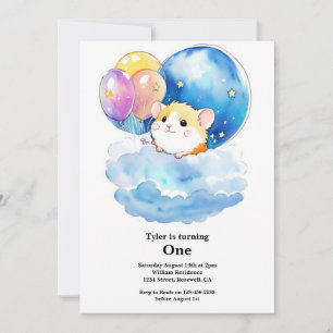 Invitation à l'anniversaire du mignon Hamster