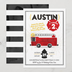 Invitation à l'anniversaire du moteur d'incendie d