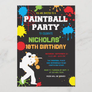 Invitations Faire Part Paintball Zazzle Fr