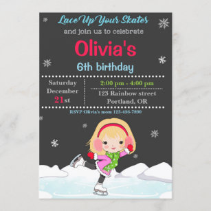 Invitations Faire Part Patinoire Zazzle