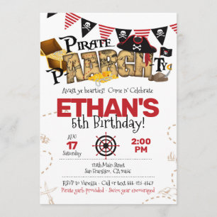 Invitation à l'anniversaire du pirate