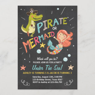 Invitation à l'anniversaire du Pirate ou de la Sir