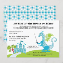 Invitation à l'anniversaire du prince turquoise et