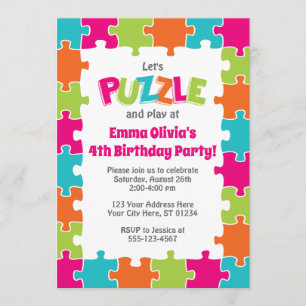 Invitation à l'anniversaire du Puzzle  Puzzle Part