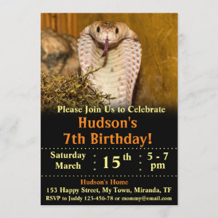Invitation à l'anniversaire du serpent