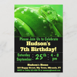 Invitation à l'anniversaire du serpent