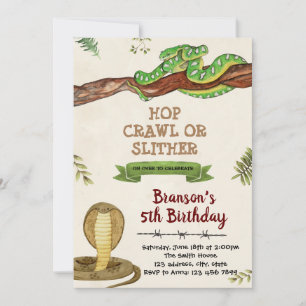 Invitation à l'anniversaire du serpent cobré