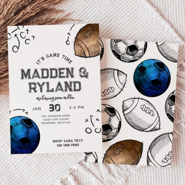 Invitation à l'anniversaire du sport (Créateur téléchargé)