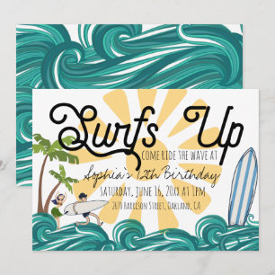 Invitation à l'anniversaire du surf