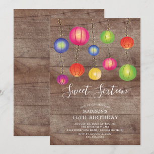 Invitation à l'anniversaire du Sweet sixteen à lan