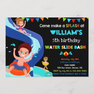 Parc Aquatique Invitations Faire Part Zazzle