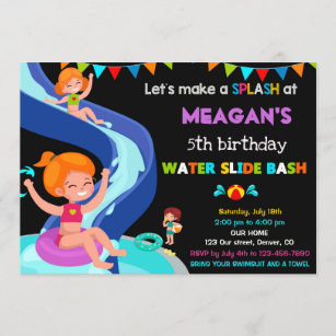 Parc Aquatique Invitations Faire Part Zazzle