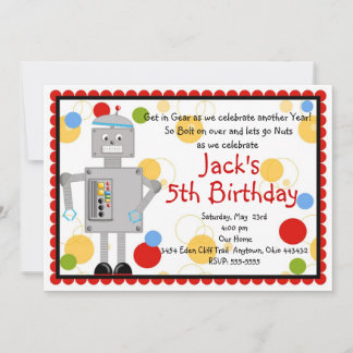 Invitation à l'anniversaire d'un robot