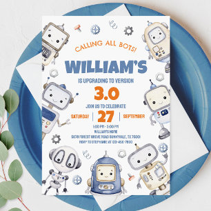 Invitation à l'anniversaire d'un robot
