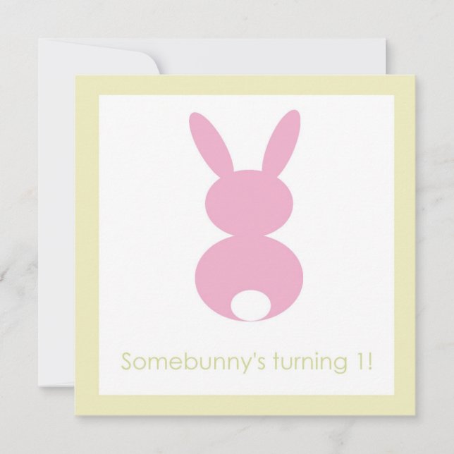 Invitation à l'anniversaire ou au Baby shower de B (Devant)