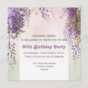 Invitation à l'anniversaire personnalisée de la gl