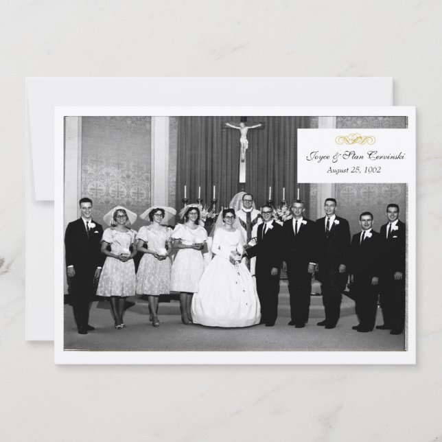 Invitation à l'anniversaire Vintage (Devant)