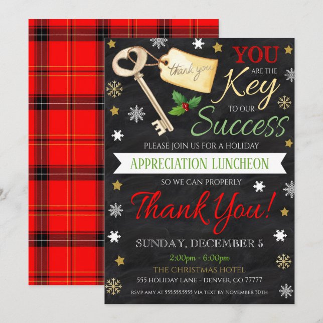 Invitation à l'appréciation de Noël (Devant / Derrière)