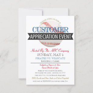 Invitation à l'appréciation du client de baseball