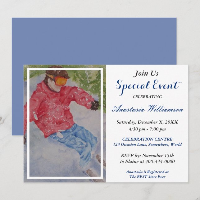 INVITATION À L'APRÈS-SKI PARTY (Devant / Derrière)