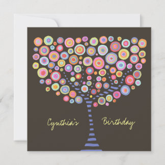 Invitation à l'arbre rétro du chocolat 40e anniver