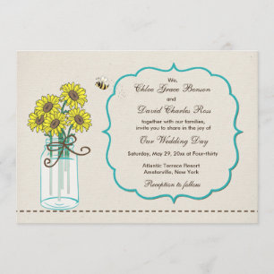 Invitation à l'arrangement de Mason Jar