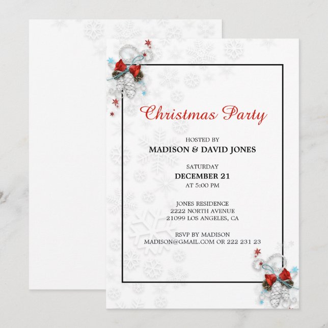 Invitation à l'arrangement de Noël (Devant / Derrière)