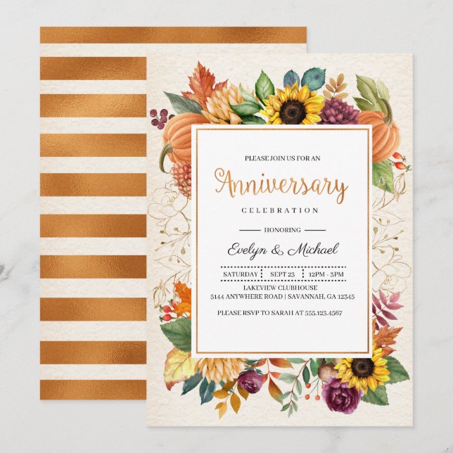 Invitation à l'automne Sunflower (Devant / Derrière)