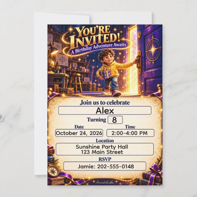Invitation à l'Aventure d'Anniversaire d'AnimatedL (Devant)