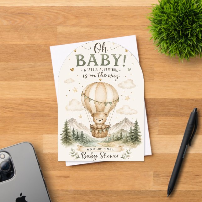 Invitation à l'aventure pour Baby Shower (Insitu (Carte d'invitation))