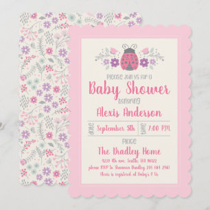 Invitation à l'Baby shower de la petite fille Lady