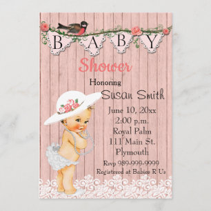 Invitation à l'Baby shower de la petite fille vict