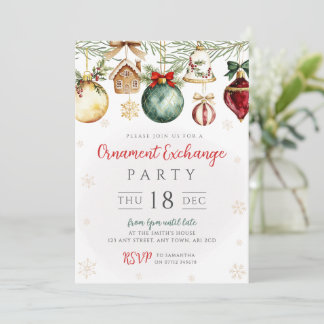 Invitation à l'échange de boules de Noël