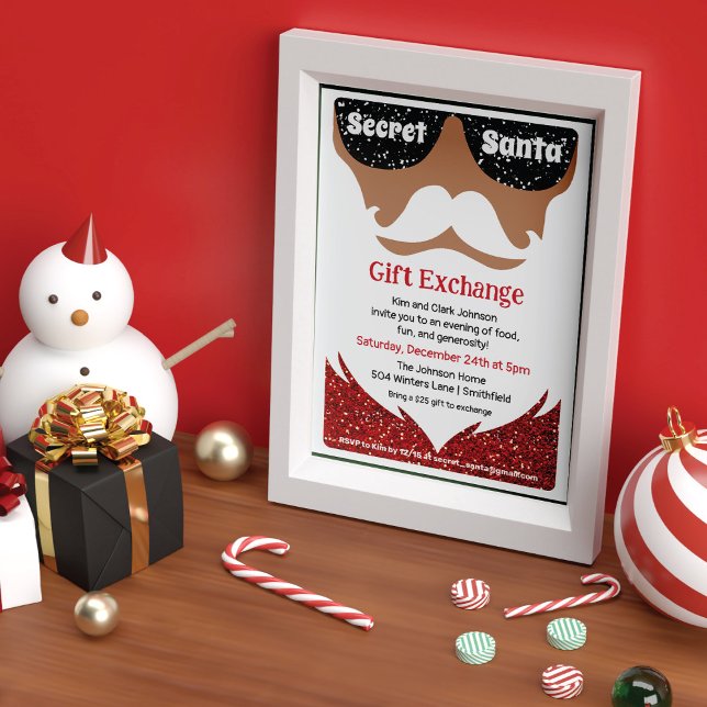 Invitation à l'échange de cadeaux de Père Noël sec (Créateur téléchargé)