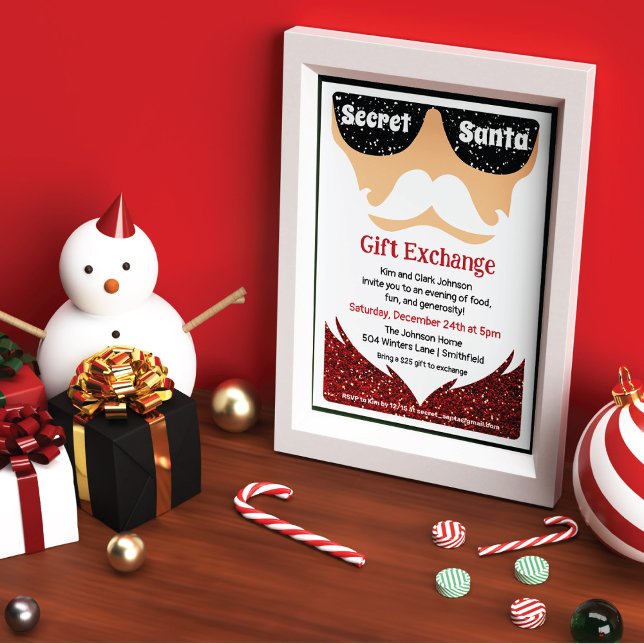 Invitation à l'échange de cadeaux de Père Noël sec (Créateur téléchargé)