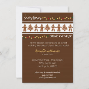 Invitation à l'échange de cookies de Noël