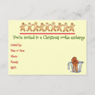 Invitation à l'échange de cookies de Noël