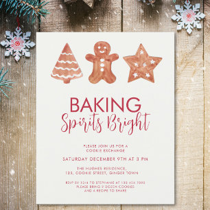 Invitation à l'échange de cookies de Noël