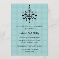 Invitation à l'élégante fête des lustres - Turquoi
