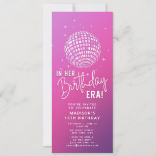 Invitation À l'ère de son anniversaire, fête de l'ère, fête d