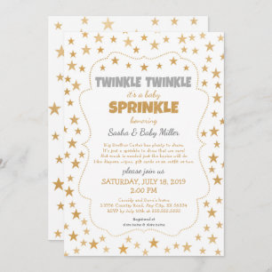 Invitation à l'étoile dorée Neutre Twinkle Baby Sp
