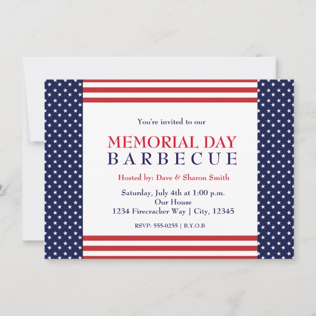 Invitation à l'événement de barbecue de la fête du (Devant)