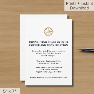 Invitation à l'événement de réseautage avec logo