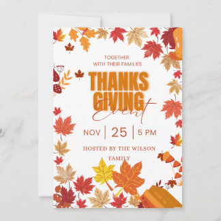 Invitation à l'événement de Thanksgiving d'automne