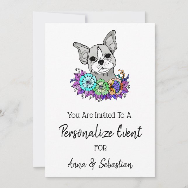 *~ Invitation à l'événement du joli Frenchie Boule (Devant)