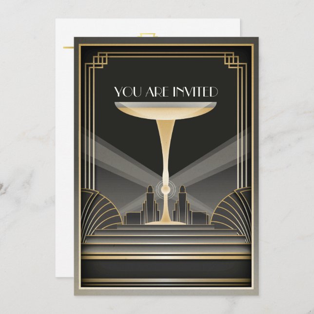 Invitation à l'événement galant contemporain Deco (Devant / Derrière)