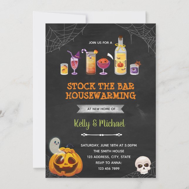 Invitation à l'halloween pour le chauffage domesti (Devant)