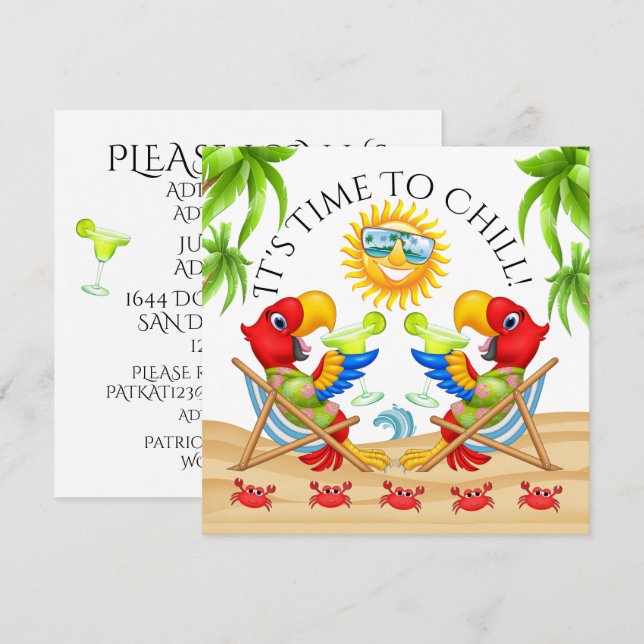 INVITATION À L'HEURE DU PARTI (Devant / Derrière)