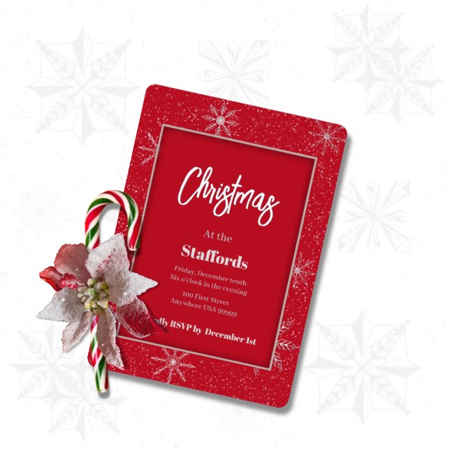 Invitation à l'huile d'argent de Noël Shadowbox (Créateur téléchargé)