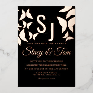 Invitation à l'huile noire pressée Papillon